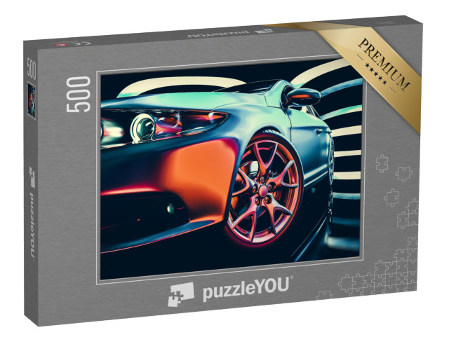 puzzle 500 dílků „Detailní záběr na vůz v showroomu“