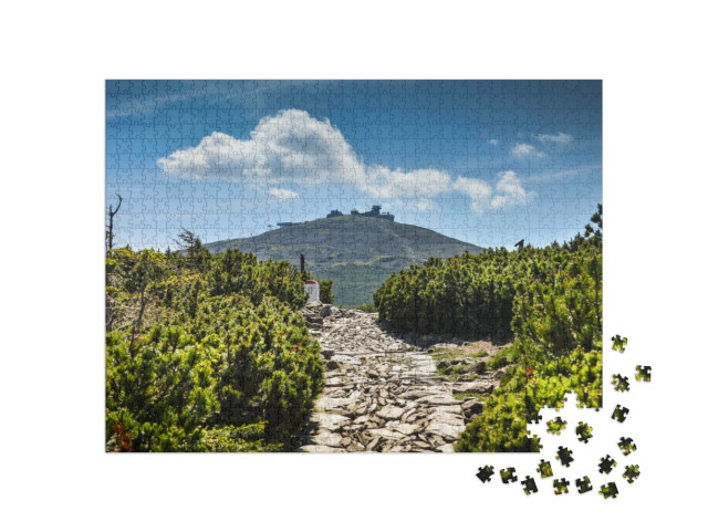 puzzle 1000 dílků „Cesta na Sněžku, Krkonoše, Česká republika“