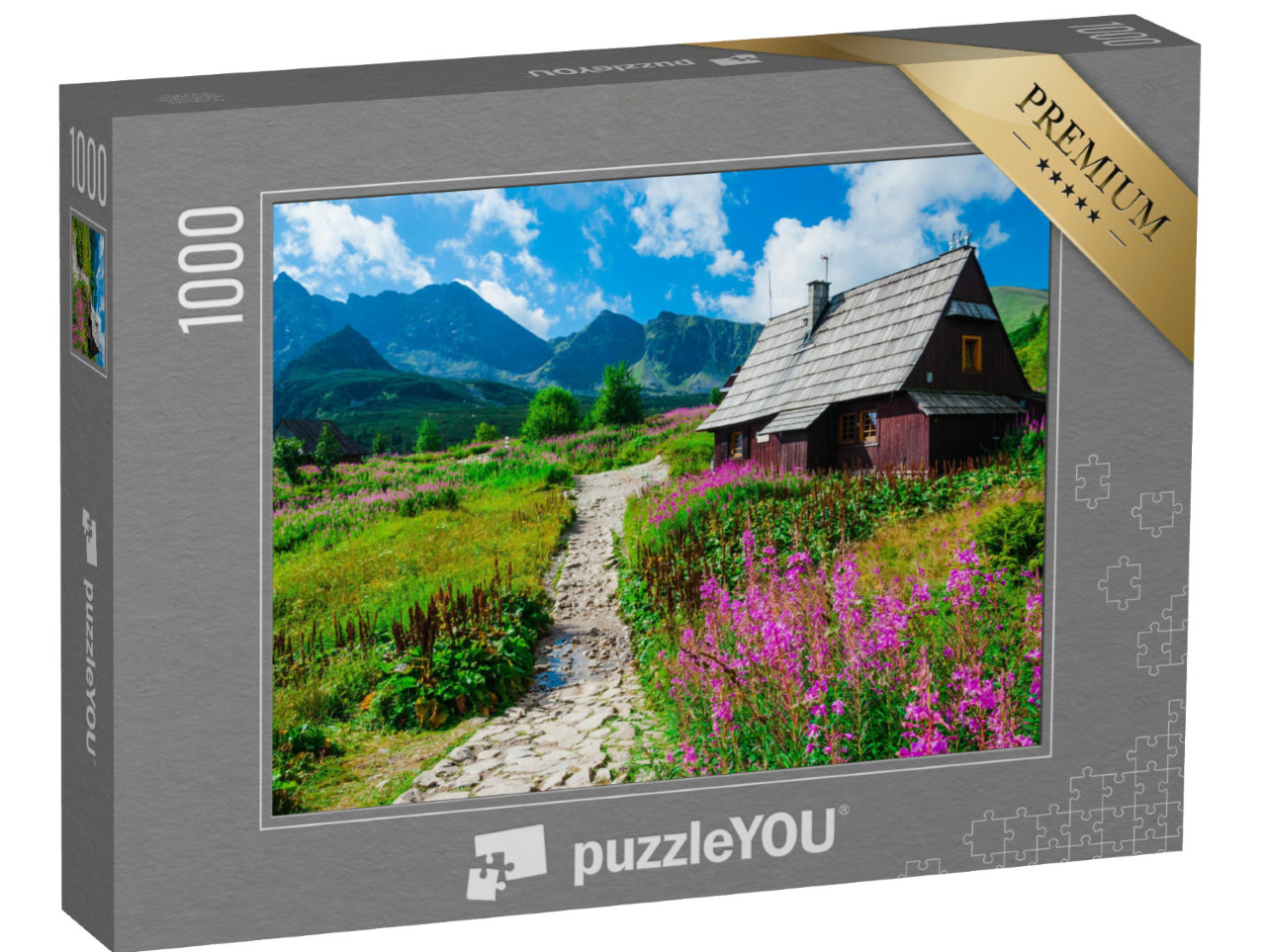 puzzle 1000 dílků „Horská chata v Tatrách“