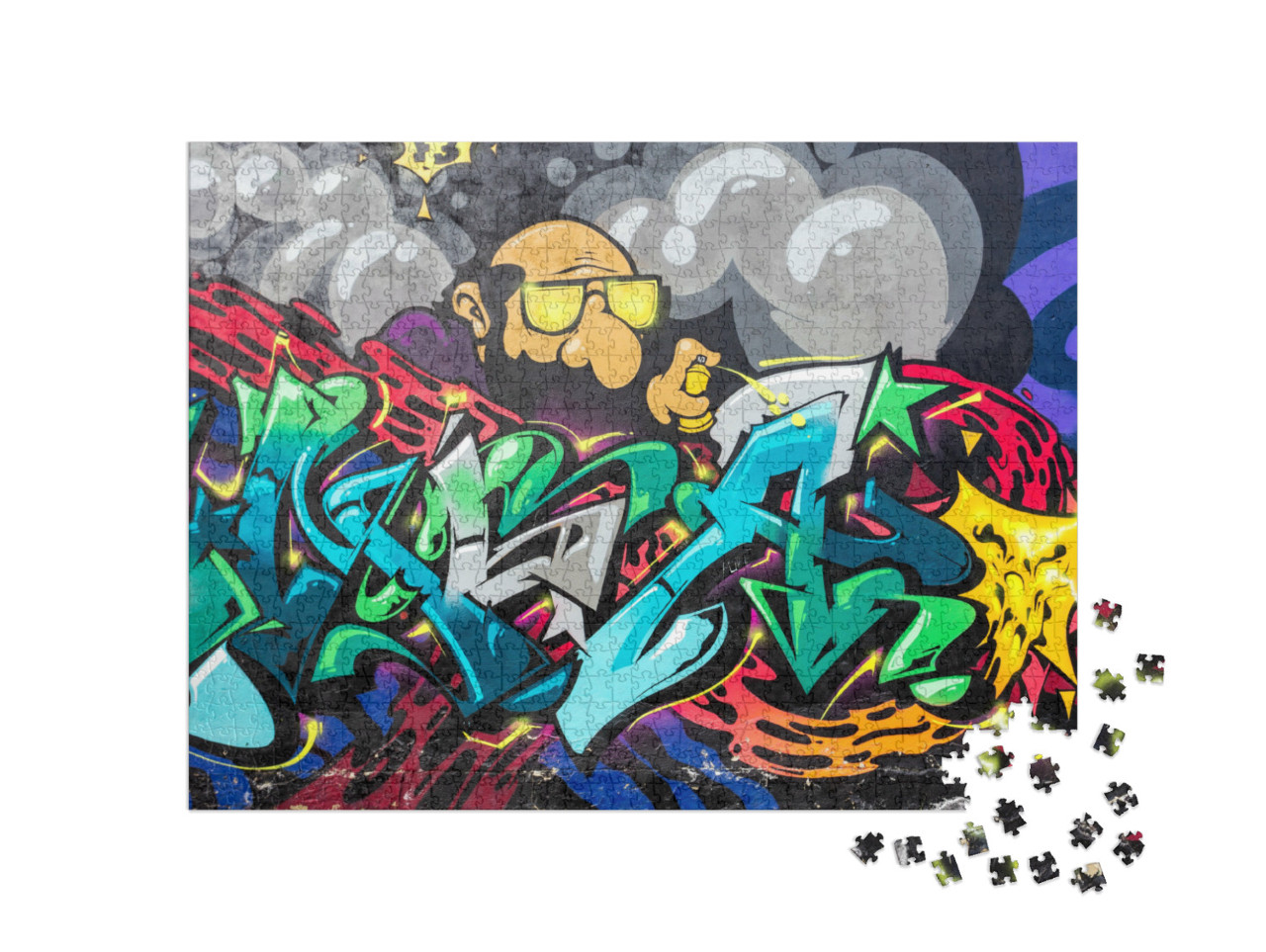 puzzle 1000 dílků „Stříkací zařízení na graffiti“