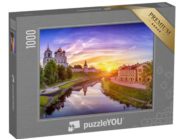 puzzle 1000 dílků „Zlatá kopule kostela Nejsvětější Trojice, Pskov, Rusko“