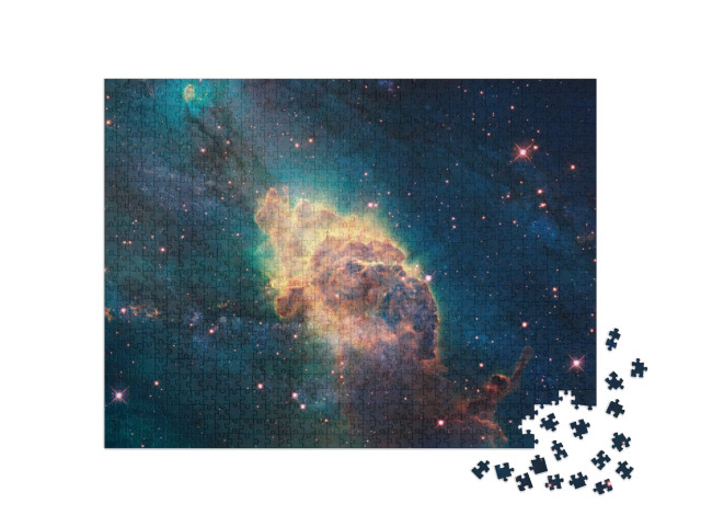 puzzle 1000 dílků „Miliardy galaxií ve vesmíru, abstraktní vesmírné pozadí“