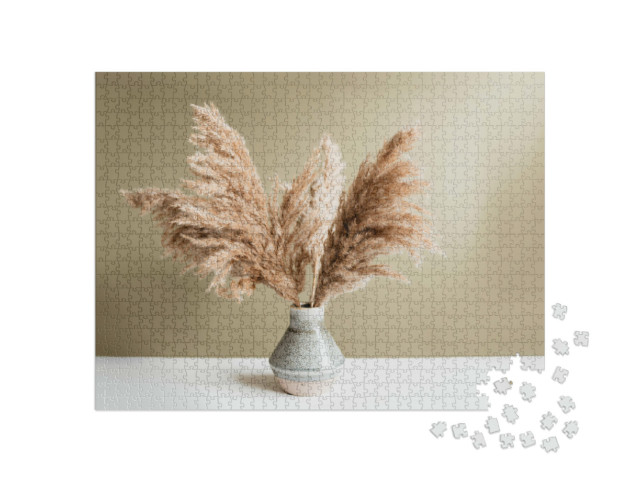 puzzle 1000 dílků „Pampová tráva ve váze“