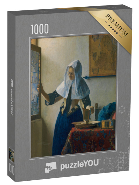 puzzle 1000 dílků „Johannes Vermeer - Mladá žena se džbánem na vodu“