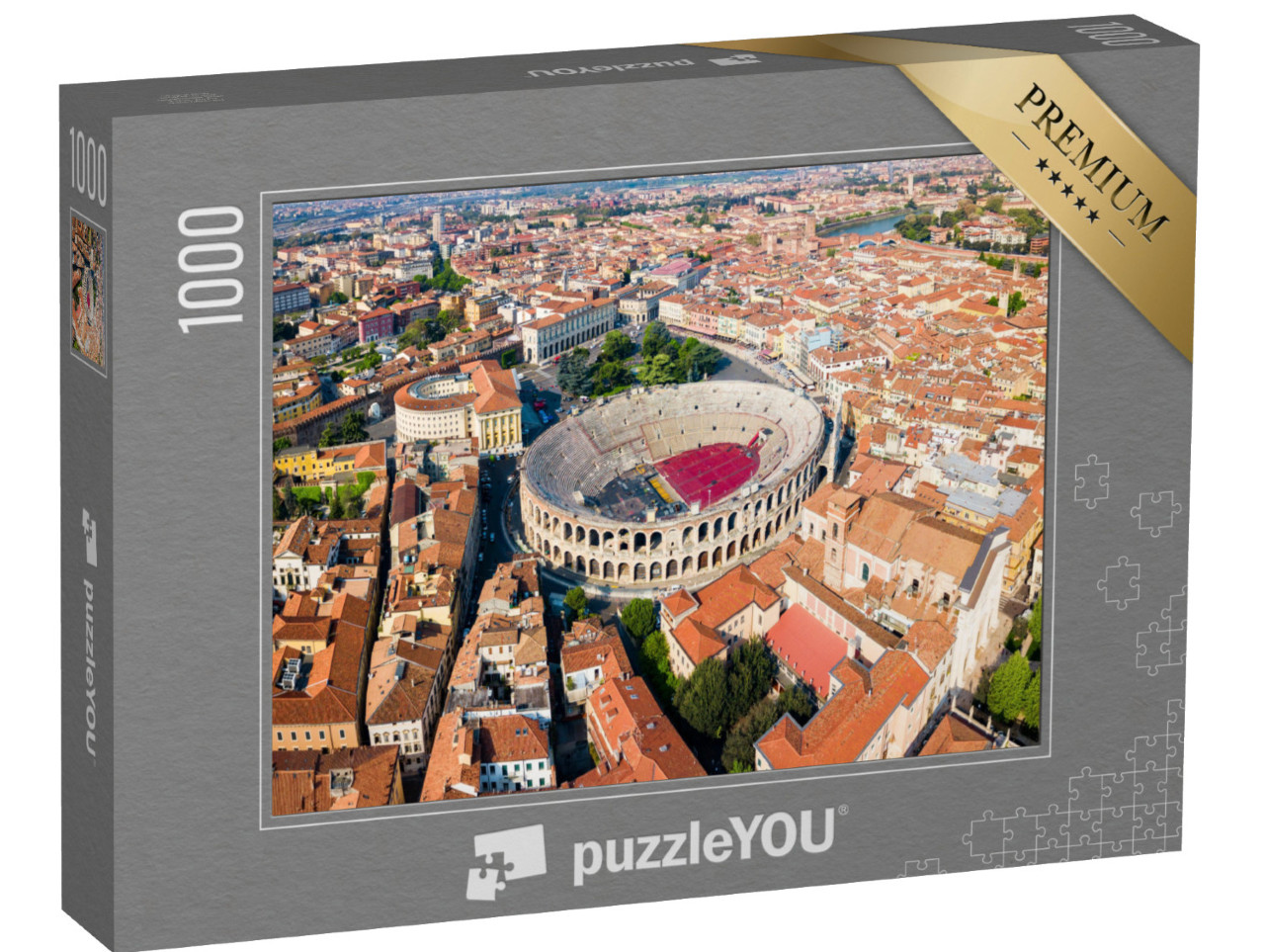 puzzle 1000 dílků „Římský amfiteátr na náměstí Piazza Bra ve Veroně, Itálie“