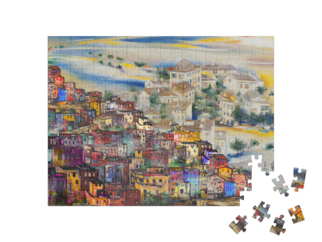 puzzle 200 dílků „Stará evropská města“