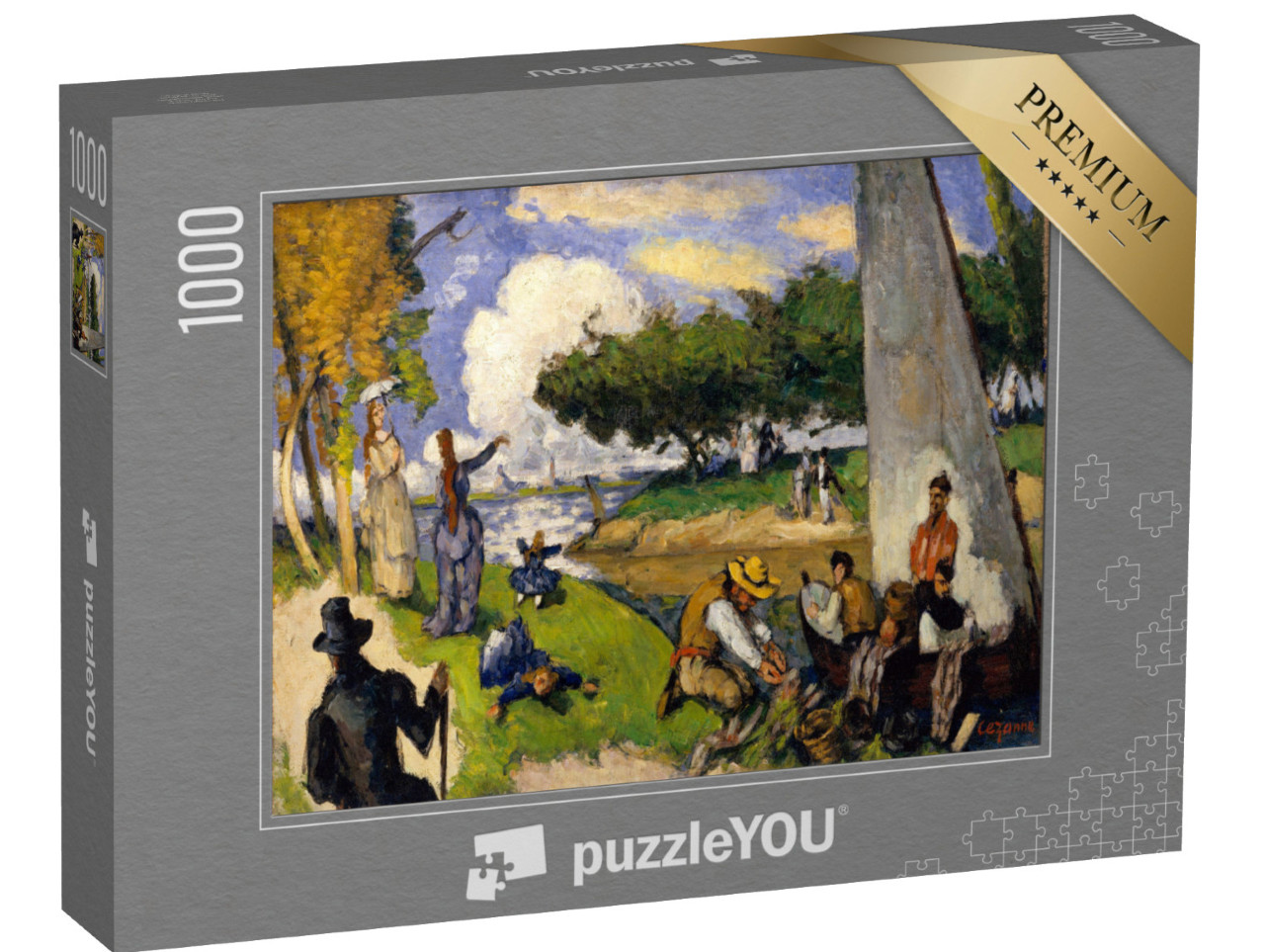 puzzle 1000 dílků „Paul Cézanne - Rybáři (fantastická scéna)“