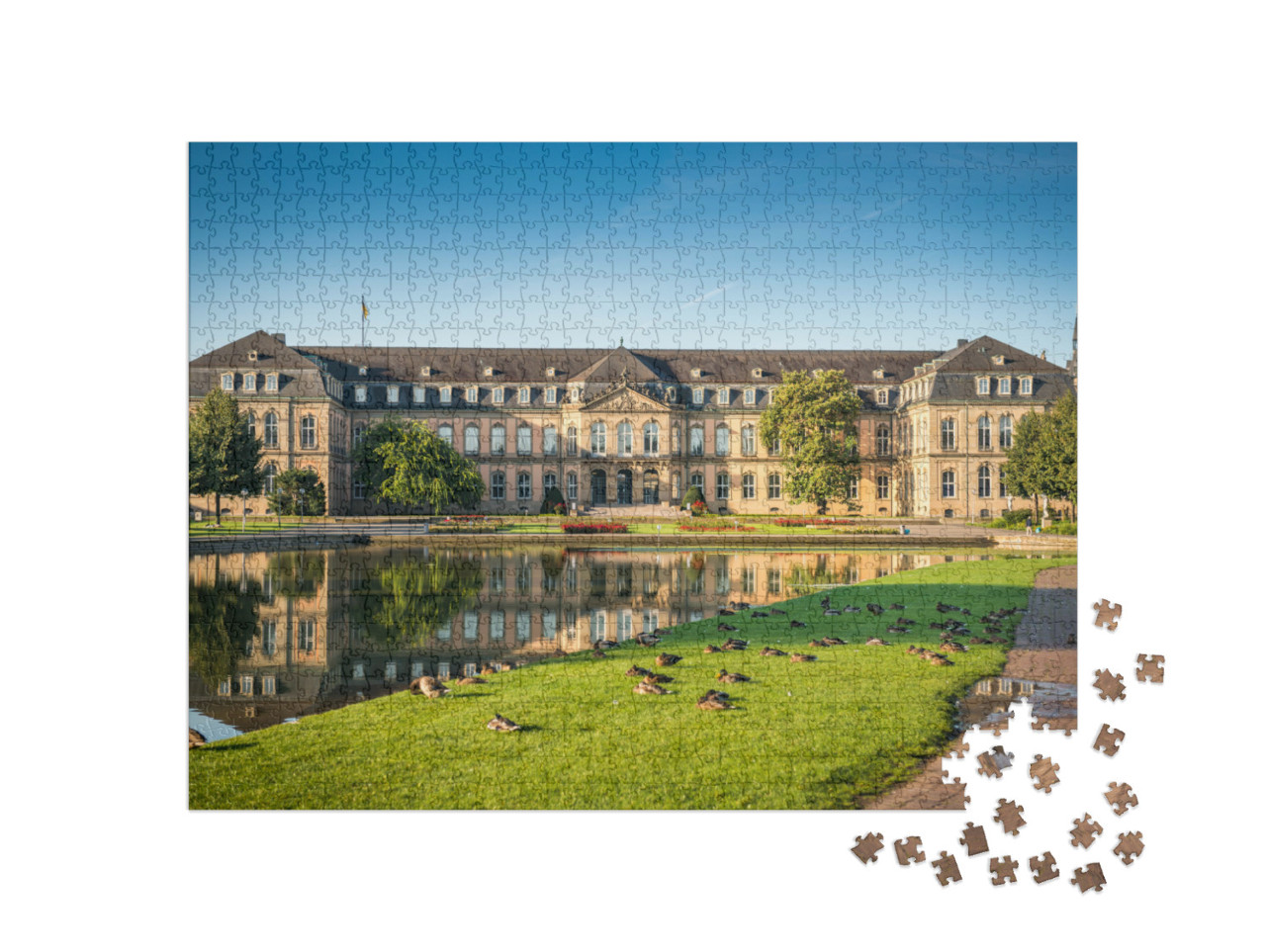 puzzle 1000 dílků „Stuttgart, Bádensko-Württembersko, Německo“