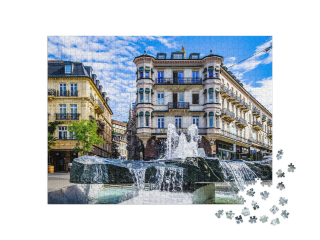 puzzle 1000 dílků „Malebné staré město Baden-Baden, Německo“