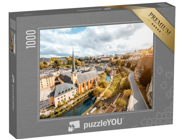 puzzle 1000 dílků „Kostel svatého Jana a opatství Neumünster v Lucemburku“