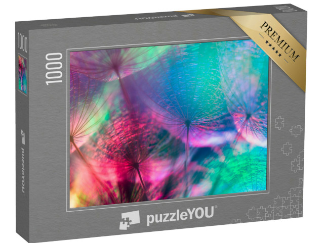puzzle 1000 dílků „Barevné pastelové pozadí - živé barvy abstraktní pampeli...“