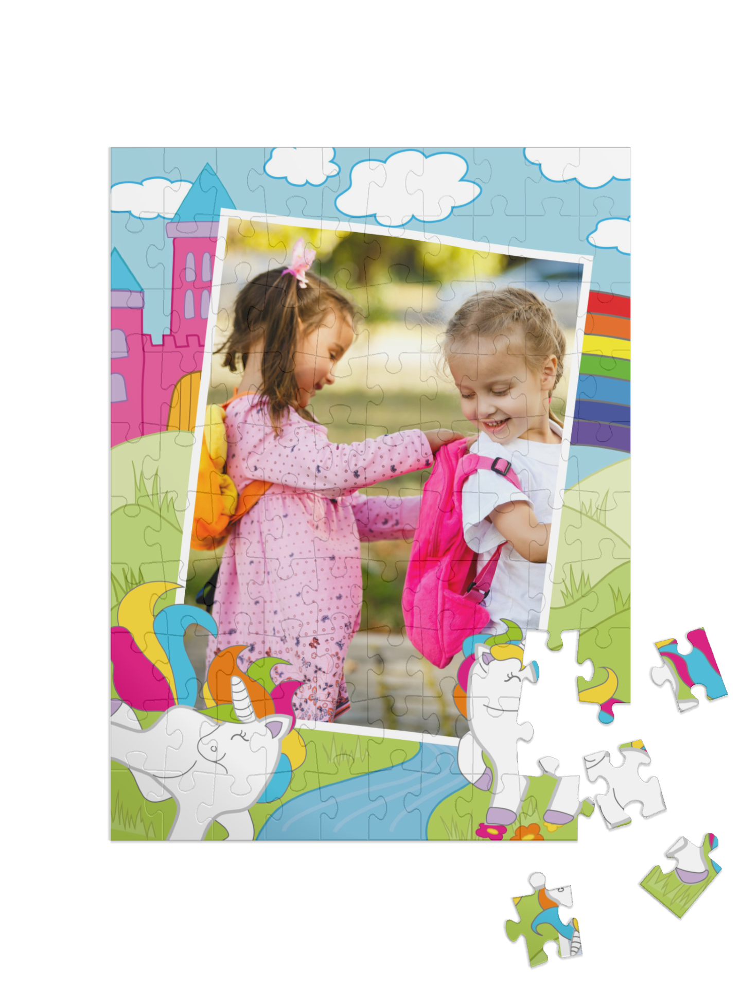 „Duhový svět“ puzzle na výšku