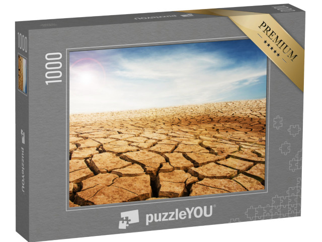 puzzle 1000 dílků „Suchá a popraskaná pouštní podlaha“