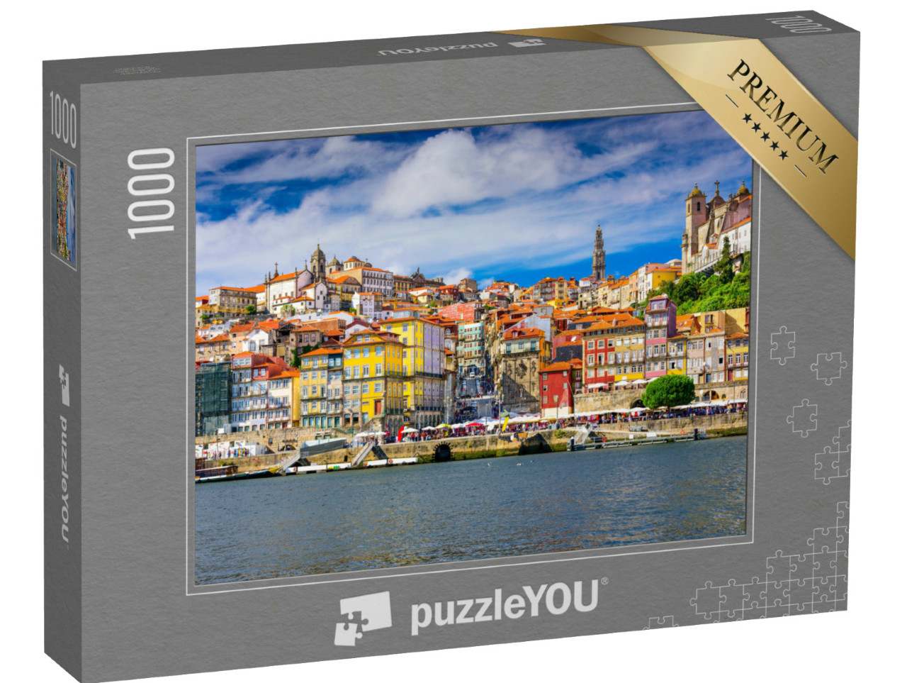puzzle 1000 dílků „Porto, panoramatický pohled na staré město na řece Douro“
