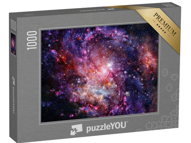 puzzle 1000 dílků „Kosmické pozadí galaxie s mlhovinami, hvězdným prachem a zářícími hvězdami“