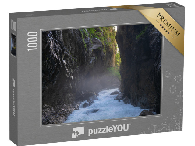 puzzle 1000 dílků „Řeka Partnach v soutěsce Partnachklamm, Garmisch Partenkirchen“