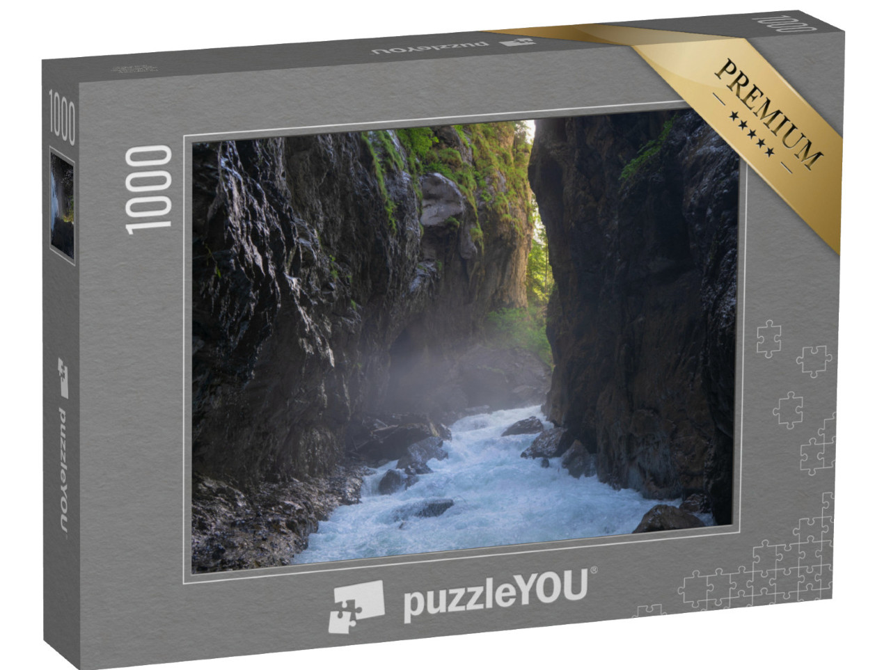 puzzle 1000 dílků „Řeka Partnach v soutěsce Partnachklamm, Garmisch Partenkirchen“