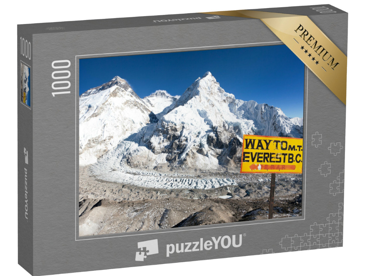 puzzle 1000 dílků „Směrovka do základního tábora Mount Everestu, Nepál“