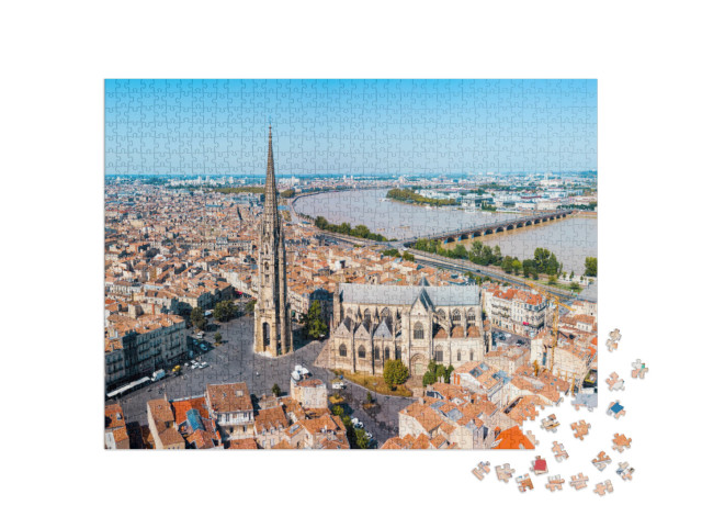 puzzle 1000 dílků „Panoramatický pohled na Bordeaux ve Francii“