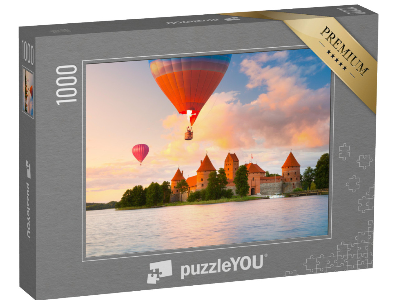 puzzle 1000 dílků „Hrad z červených cihel v Trakai, Litva“