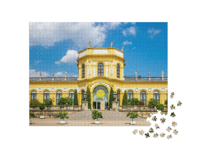 puzzle 1000 dílků „Oranžerie v parku Karlsaue v Kasselu, Německo“