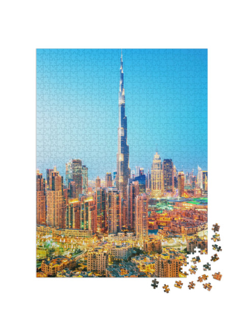 puzzle 1000 dílků „Dubajské panorama s Burdž Chalífou“