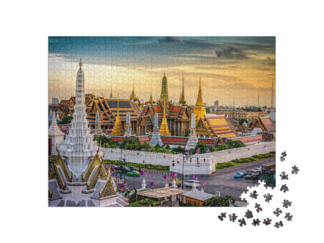 puzzle 1000 dílků „Grand Palace při západu slunce, Bangkok, Thajsko“