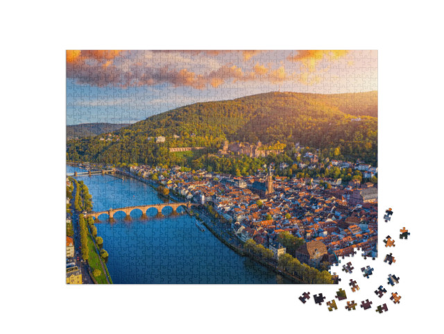 puzzle 1000 dílků „Heidelberg na řece Neckar“