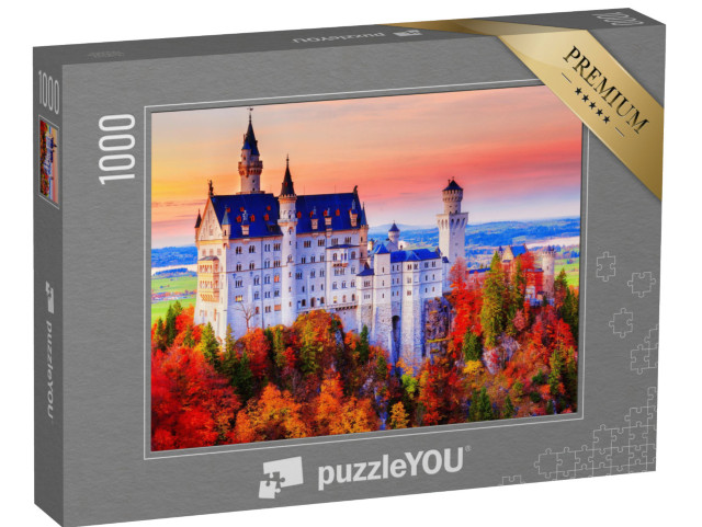 puzzle 1000 dílků „Neuschwanstein, pohádkový zámek krále Ludvíka II.“