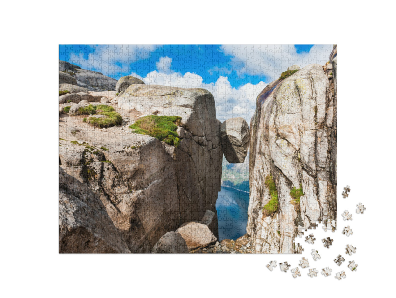 puzzle 1000 dílků „Kjeragbolten: Kjerag, Norsko“