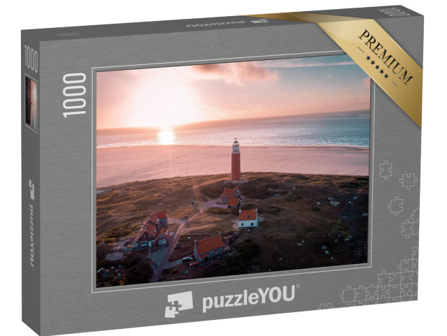 puzzle 1000 dílků „Texel: letecký pohled z majáku, Nizozemsko“