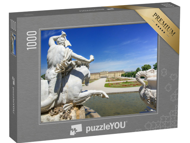 puzzle 1000 dílků „Neptunova fontána a zámek Schönbrunn ve Vídni“