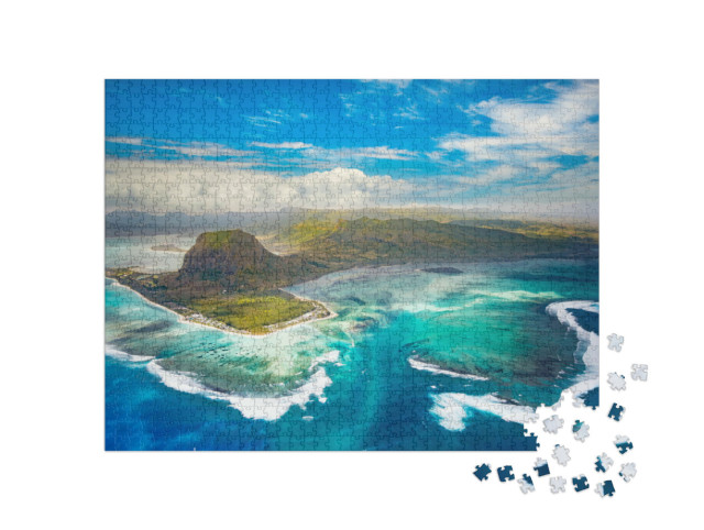puzzle 1000 dílků „Podvodní vodopád na Mauriciu“