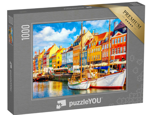 puzzle 1000 dílků „Přístav Nyhavn v centru Kodaně, Dánsko“