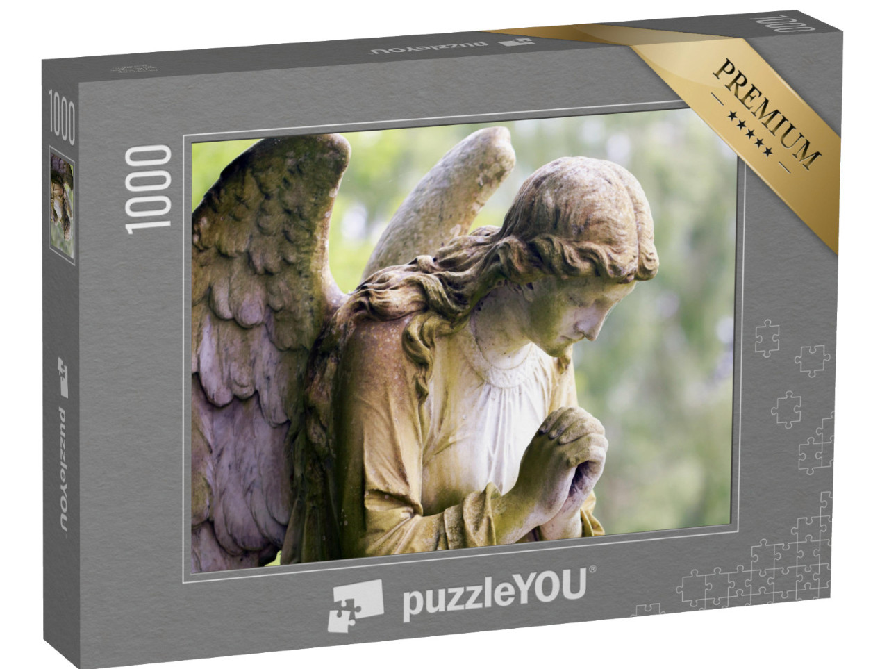 puzzle 1000 dílků „Kamenný anděl v barvě, obrázek“