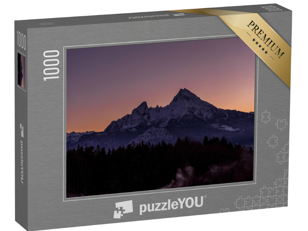 puzzle 1000 dílků „Západ slunce nad Watzmannem, Berchtesgaden, Německo“