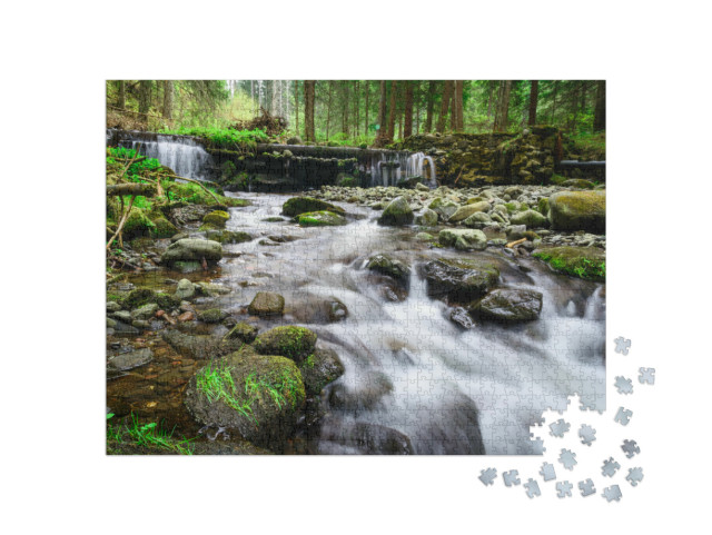 puzzle 1000 dílků „Divoká řeka, Šumava, Česká republika“