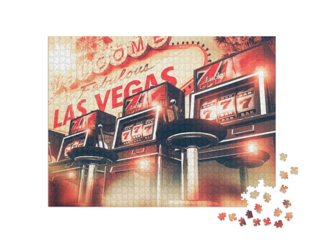 puzzle 1000 dílků „Jednorukí bandité v Las Vegas“