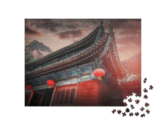 puzzle 1000 dílků „Šaolin je buddhistický klášter, Čína“