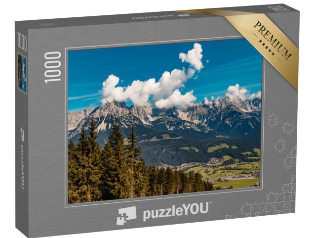 puzzle 1000 dílků „Ellmau na vrcholu Hartkaiser, Tyrolsko, Rakousko“