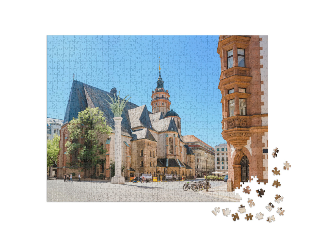 puzzle 1000 dílků „Kostel svatého Mikuláše, Lipsko, Německo“