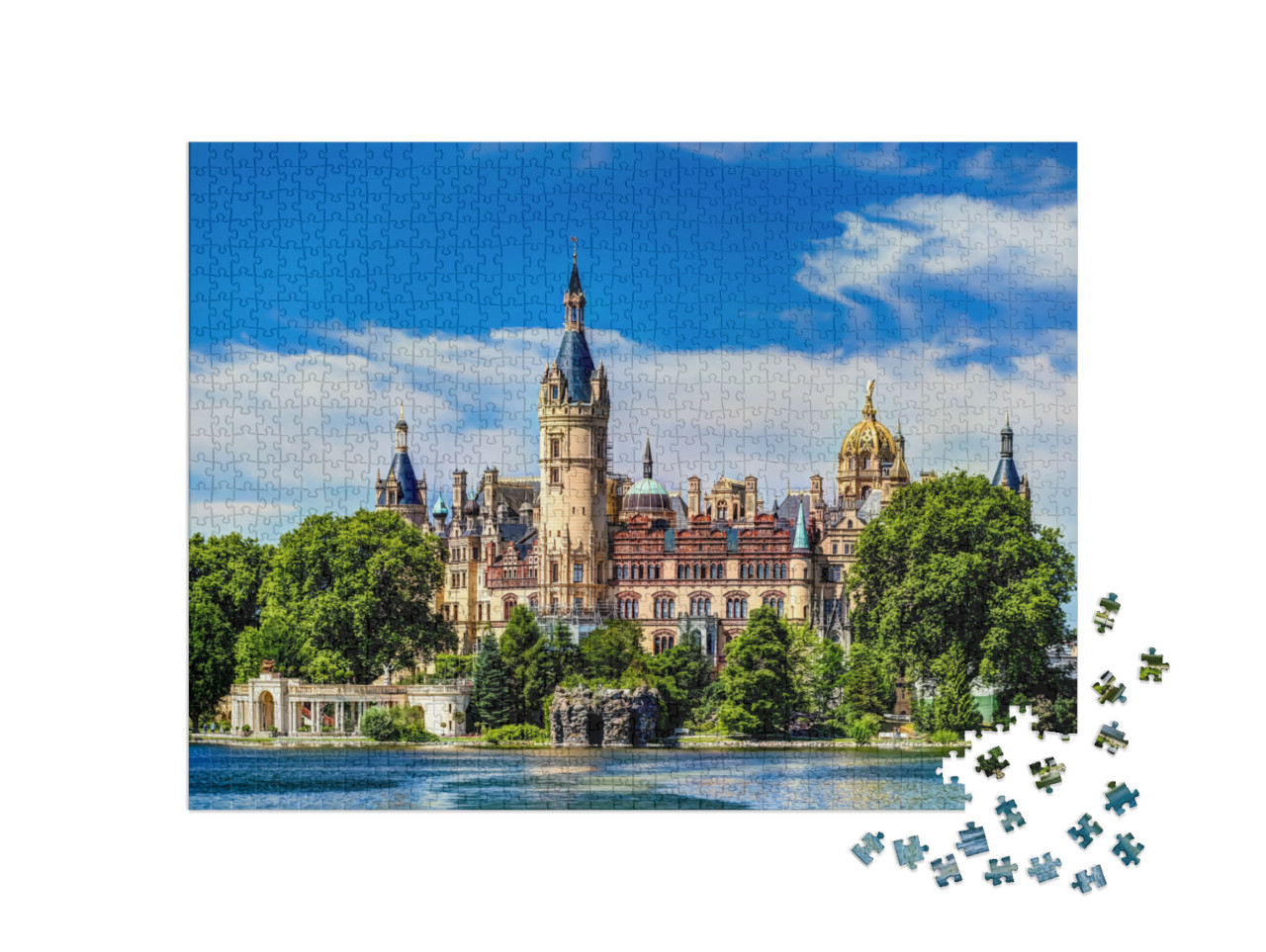 puzzle 1000 dílků „Velkolepý zámek Schwerin“