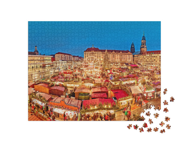 puzzle 1000 dílků „Drážďany o Vánocích, Německo“