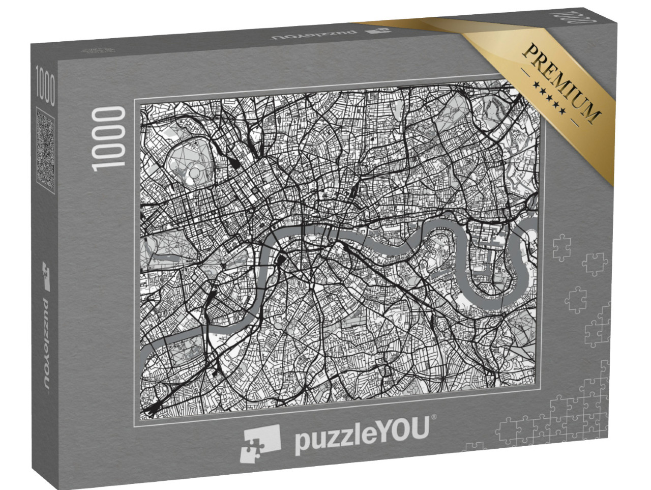 puzzle 1000 dílků „Mapa města Londýn“