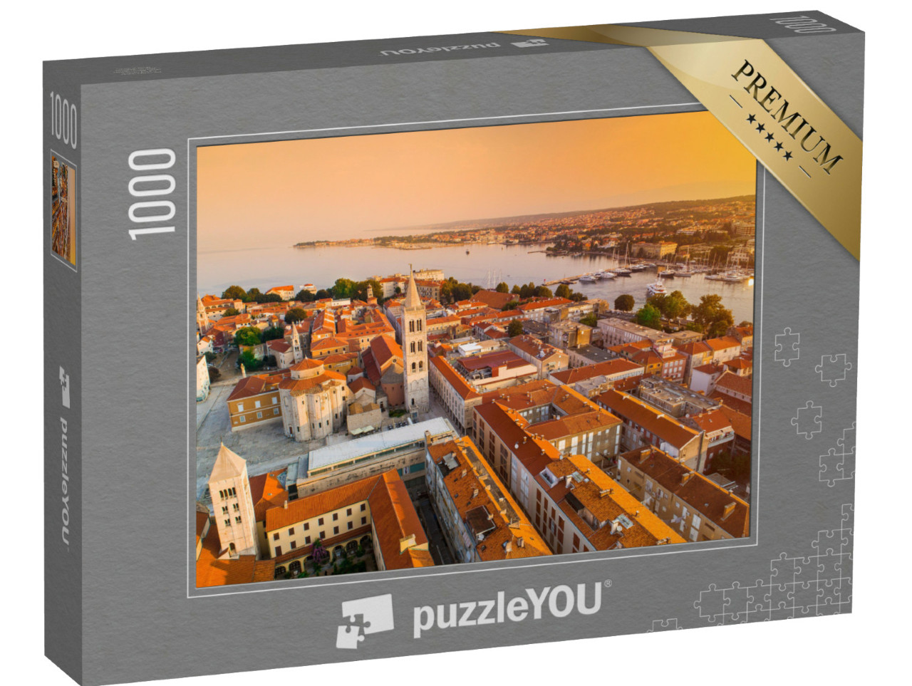 puzzle 1000 dílků „Historické centrum města Zadar u Středozemního moře, Chorvatsko“