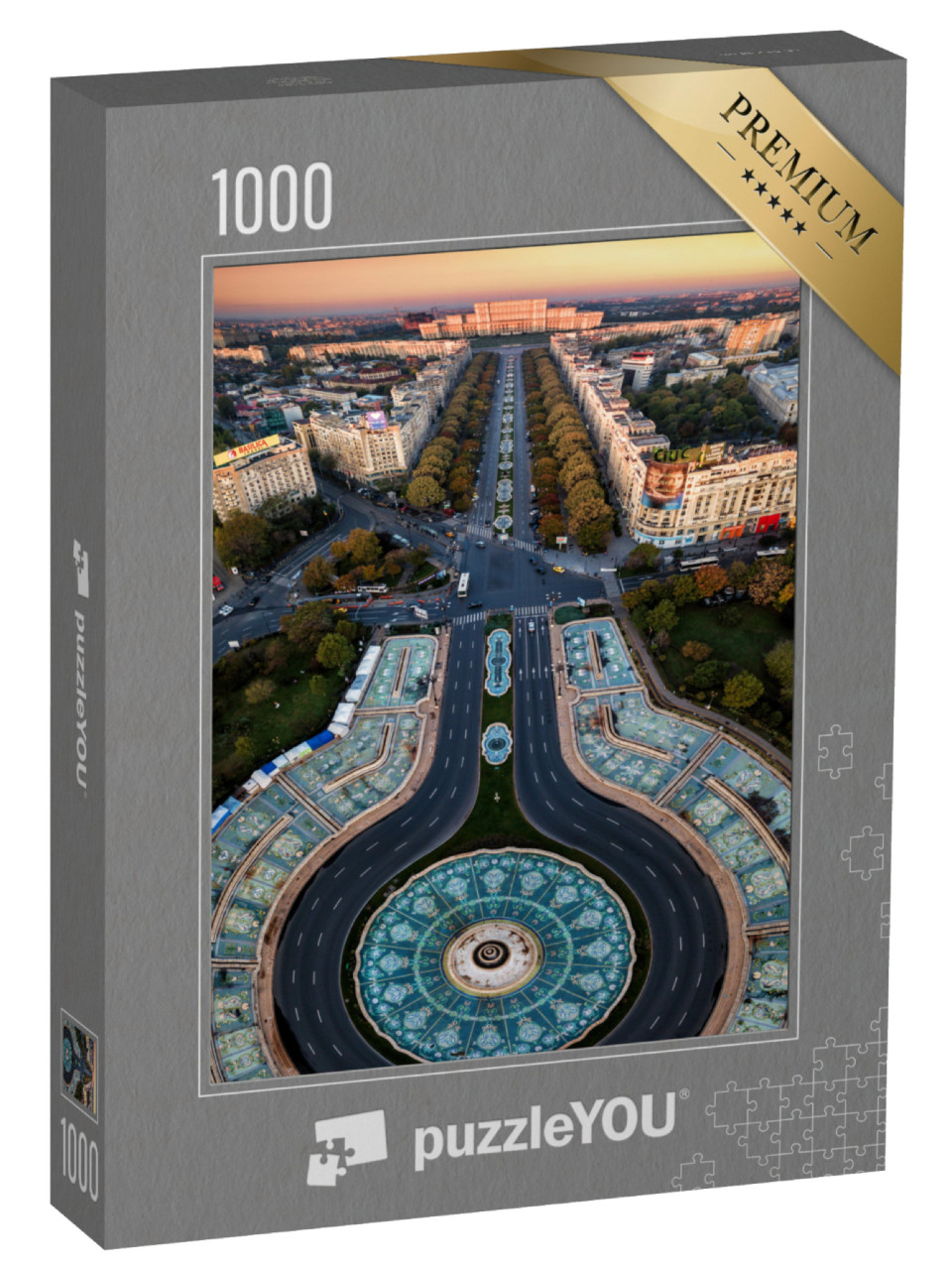 puzzle 1000 dílků „Bukurešť, hlavní město Rumunska“