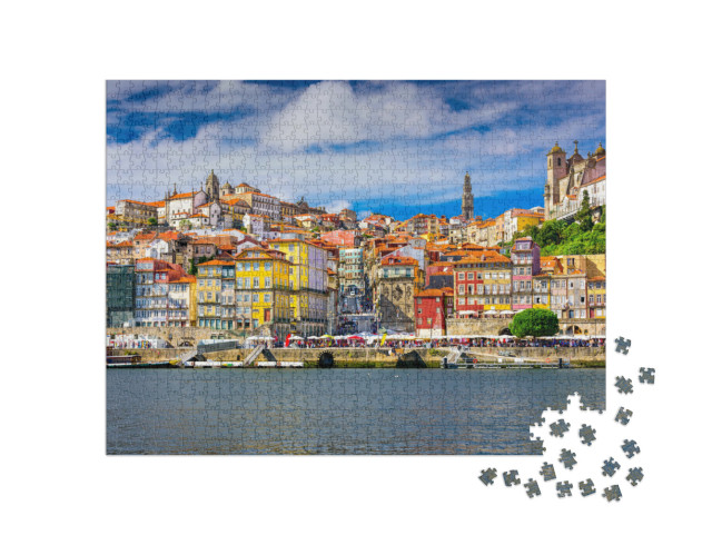 puzzle 1000 dílků „Porto, panoramatický pohled na staré město na řece Douro“