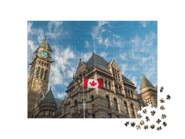 puzzle 1000 dílků „Stará radnice v Torontu, Kanada“