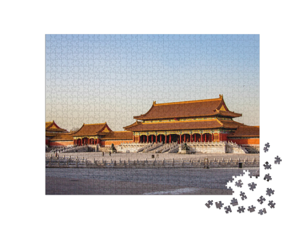 puzzle 1000 dílků „Zakázané město, starý palác v Pekingu“