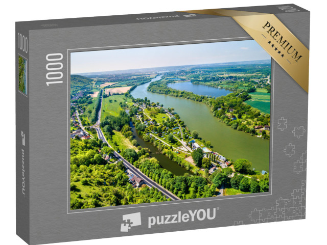 puzzle 1000 dílků „Seina u zámku Gaillard, Francie“